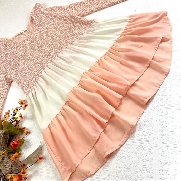 🌞 Entro Tiered Ruffle Sweater To SZ M - Picture 2 of 5